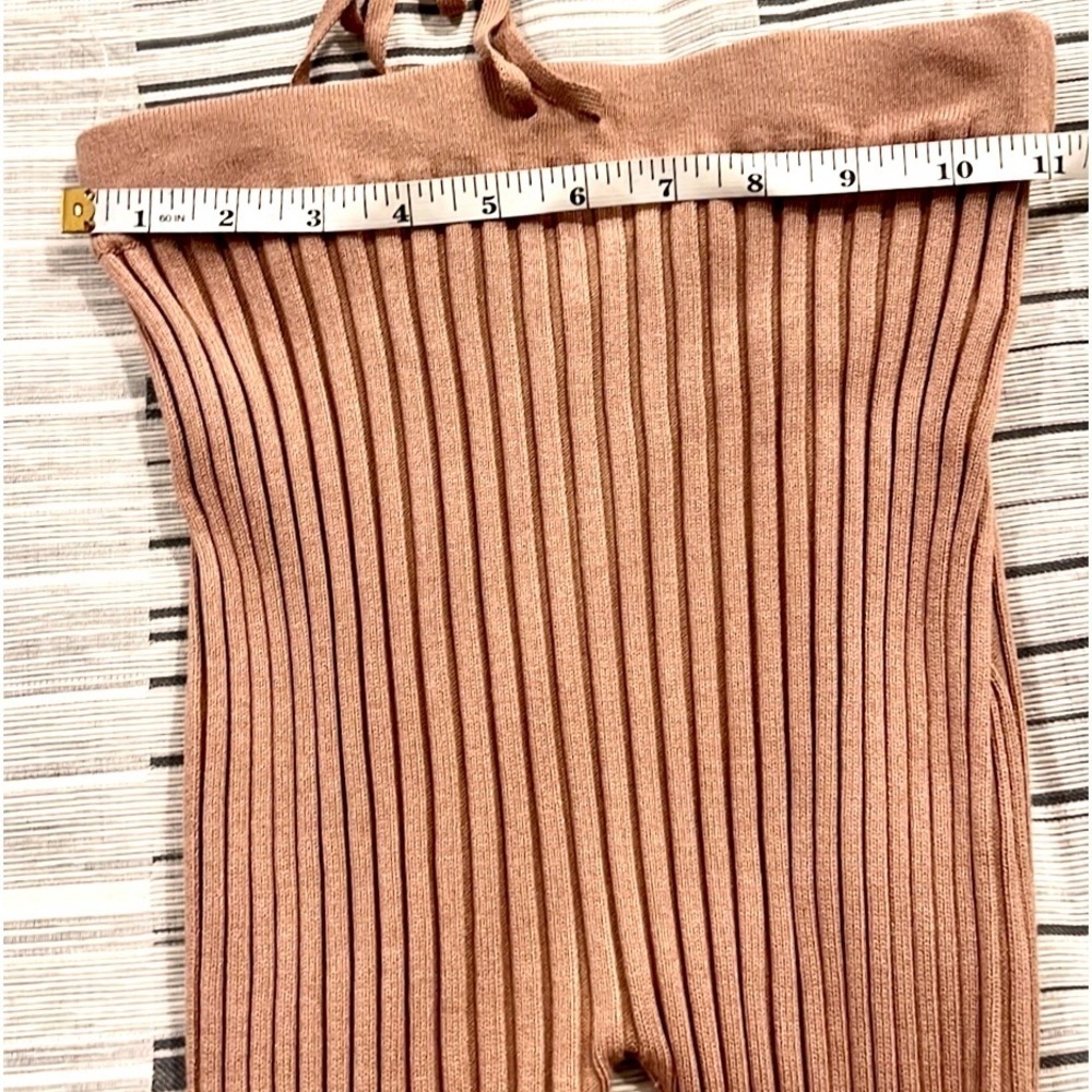 Hera Collection Ribbed Convertible Yoga Leggings,Heavyweight Boho Lounge,Size S - Picture 7 of 9